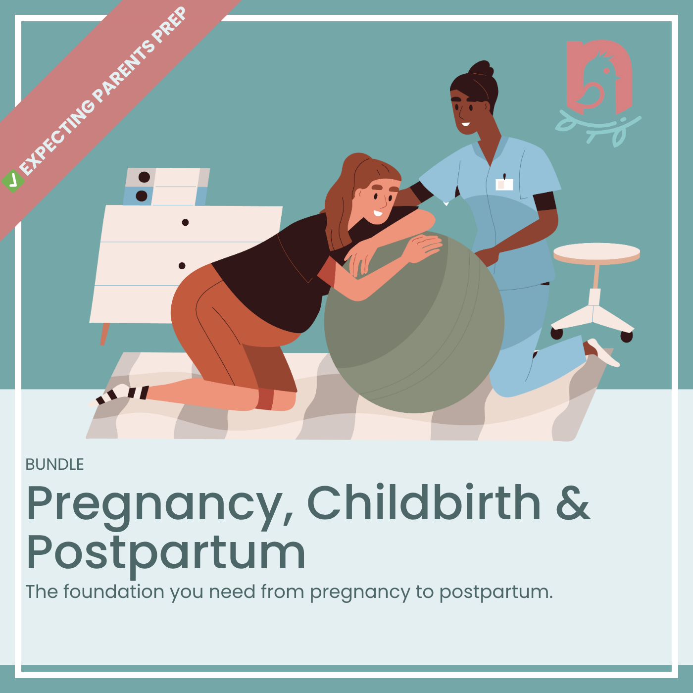 Online pregnancy childbirth class bundle providing essential knowledge from pregnancy through postpartum.