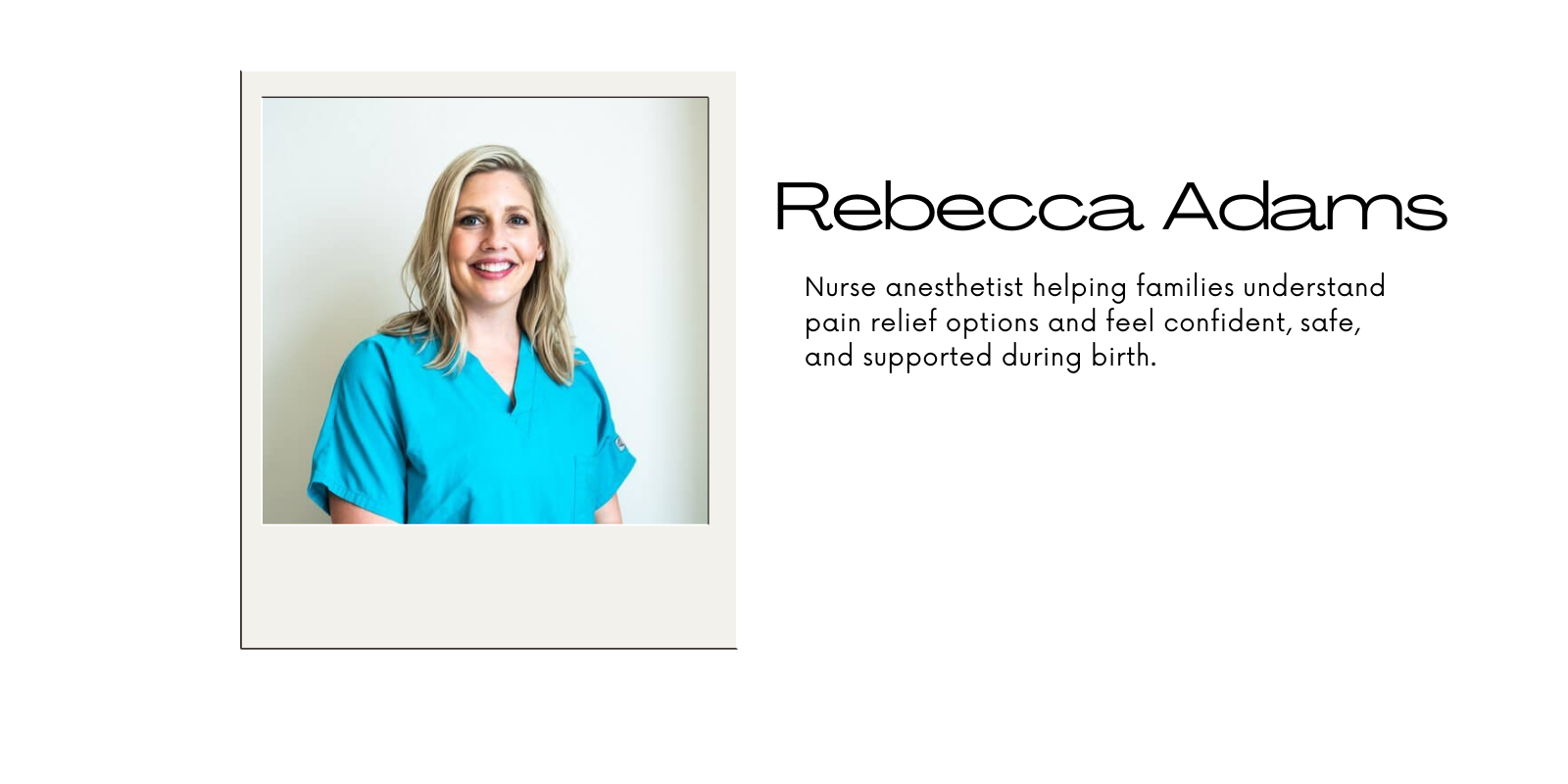 Rebecca S. Adams, CRNA