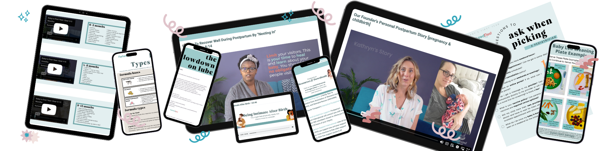 Various Videos and Activities from Nurtured Nest's Learning Platform