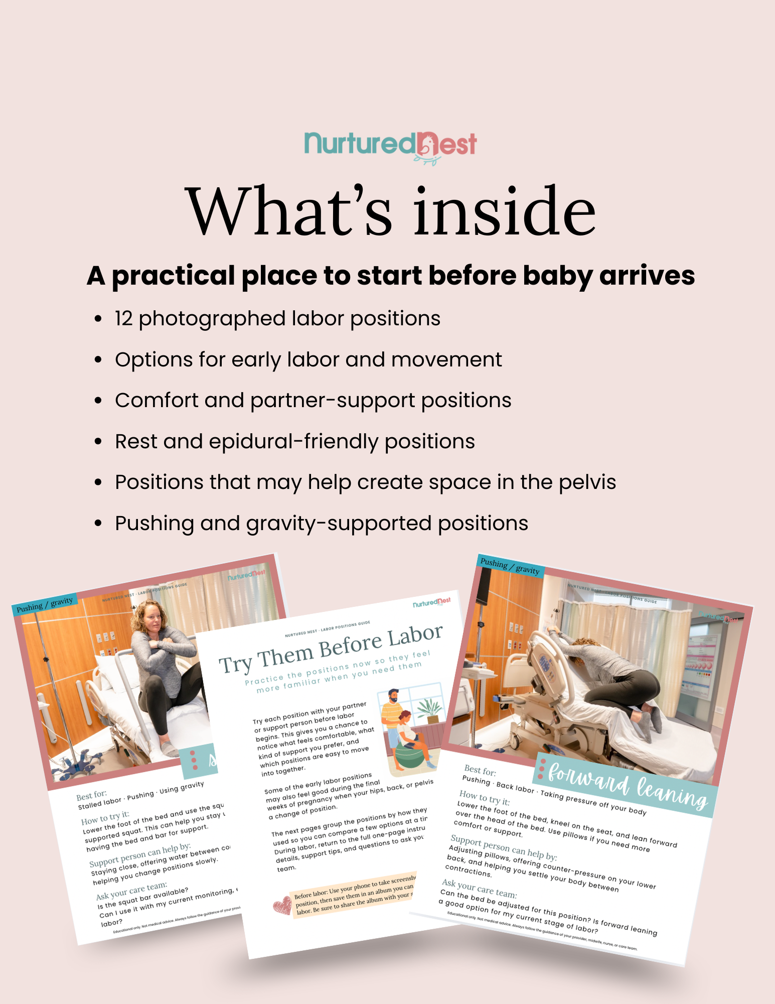 What's included in the Nurtured Nest Labor Positions Guide